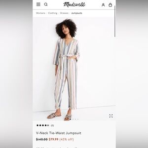 Madewell Striped Jumpsuit